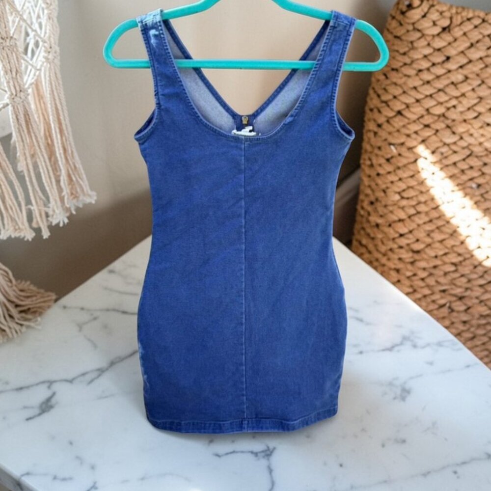 7th & Hudson Women's Size Small Full Zip Denim Mini Dress Blue - Picture 7 of 12